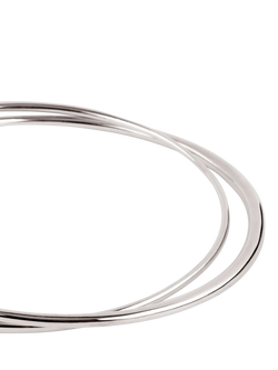 Dinny Hall Signature Interlocked Double Bangle, Silver - view 2, Silver