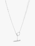 Dinny Hall Thalassa T-Bar Lariat Necklace, Silver