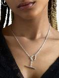 Dinny Hall Thalassa T-Bar Lariat Necklace, Silver