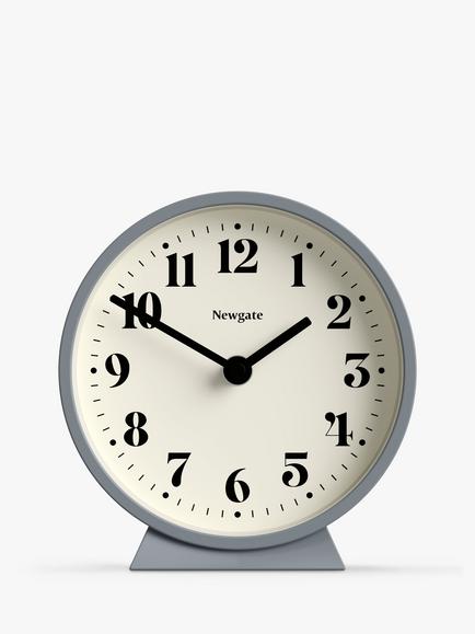 Newgate Clocks Theatre Silent Sweep Analogue Mantel Clock, French Navy