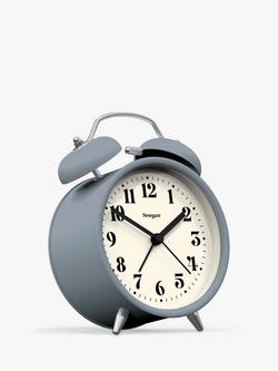 Newgate Clocks Theatre Silent Sweep Analogue Alarm Clock, French Navy - view 2, French Navy