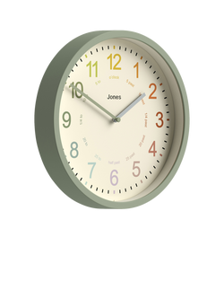 Jones Clocks Kids' Analogue Wall Clock, 25cm - view 2, Desert Sage