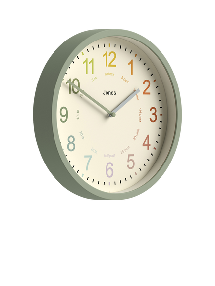Jones Clocks Kids' Analogue Wall Clock, 25cm - view 2, Desert Sage