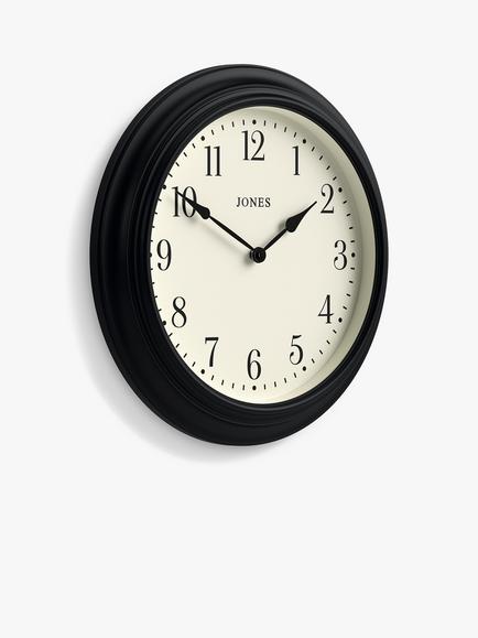 Jones Clocks Supper Club Quartz Analogue Wall Clock, 40.5cm - view 2, Black