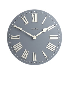 Jones Clocks Strand Roman Numeral Analogue Wall Clock, 30cm, French Navy