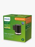 Philips Fyce Solar Powered Outdoor Wall Spot Light, Black