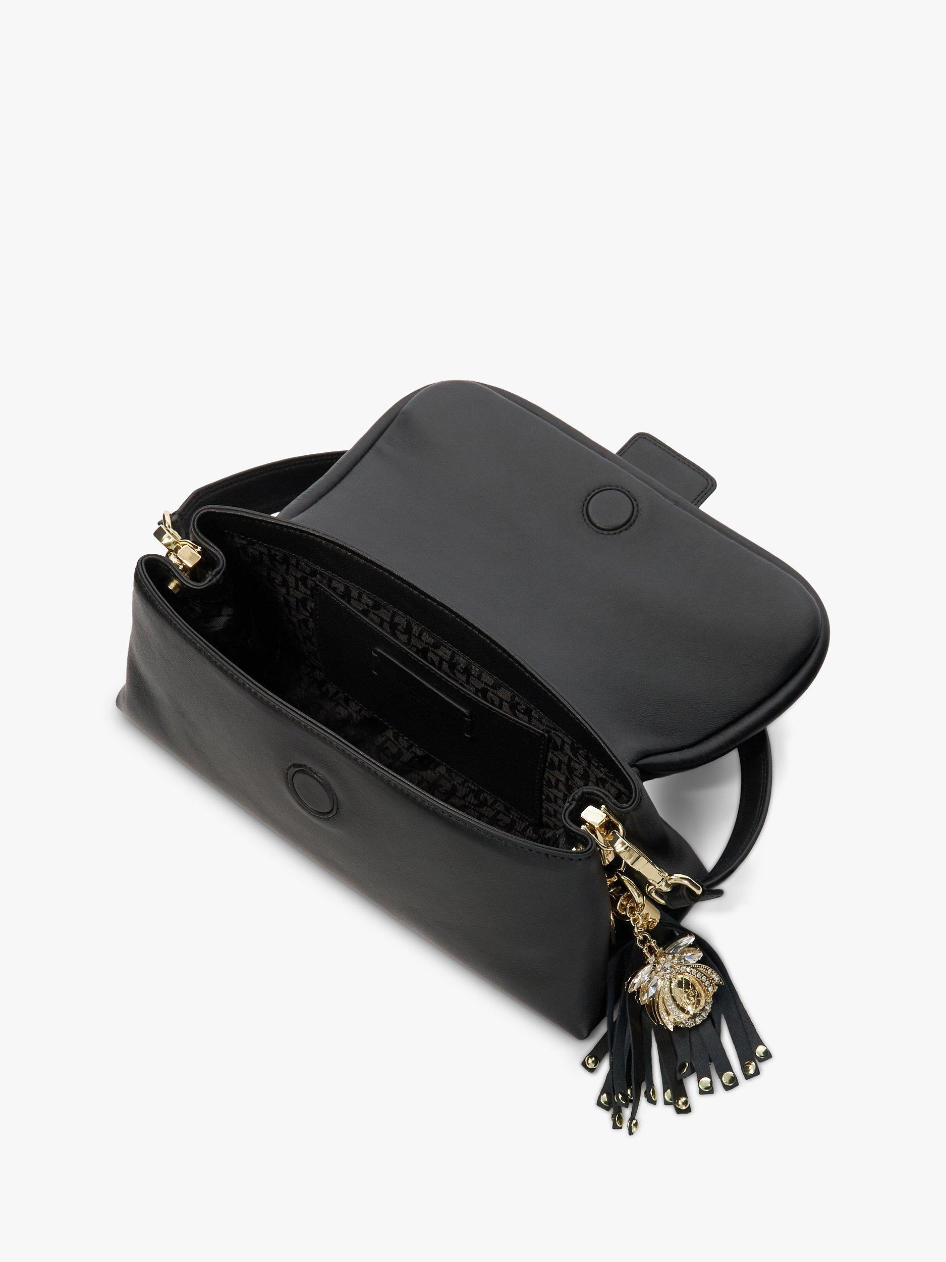 Product image 3 of 5, which shows Dune London Chelsea Leather Shoulder Bag, Black