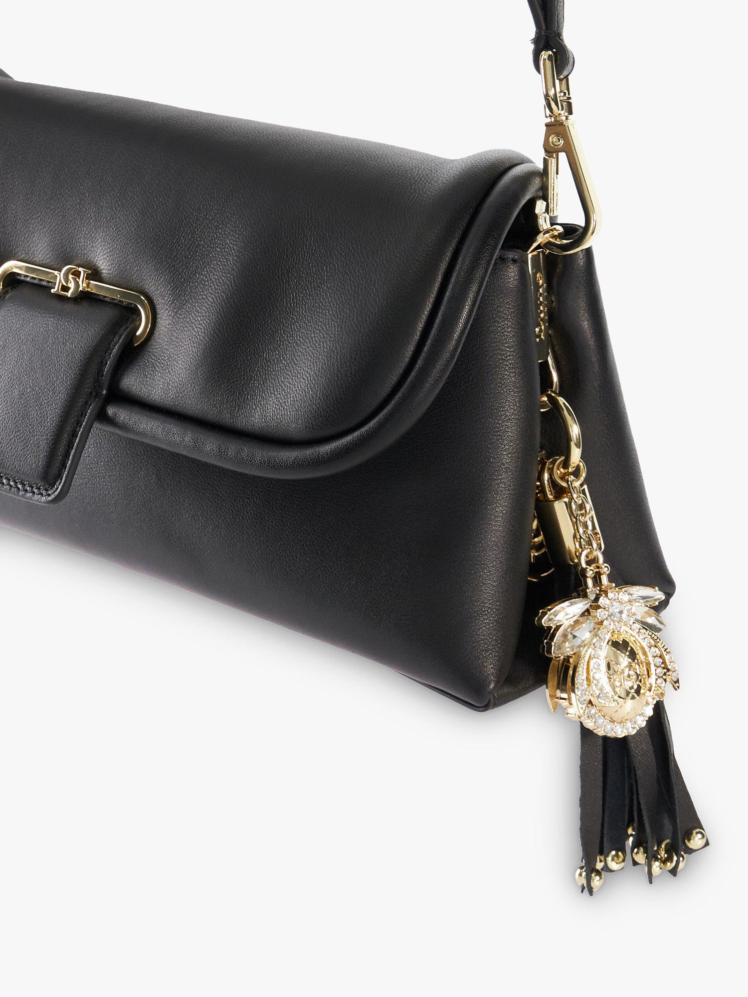 Product image 4 of 5, which shows Dune London Chelsea Leather Shoulder Bag, Black