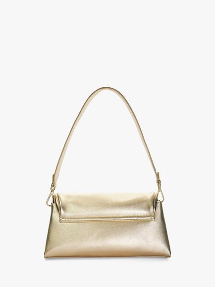 Dune London Chelsea Leather Shoulder Bag, Gold - view 2, Gold