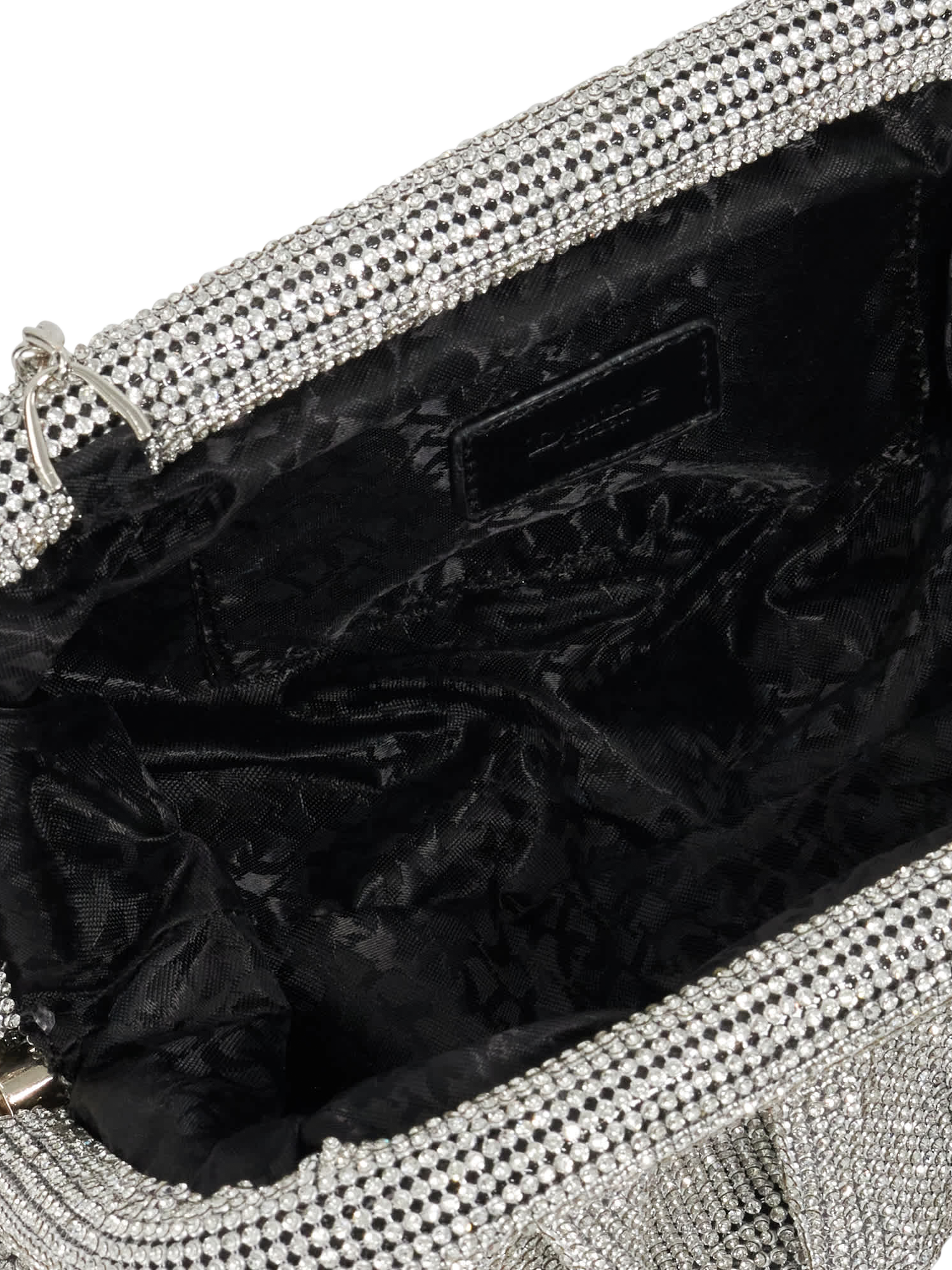 Product image 3 of 4, which shows Dune London Elegent Embellished Clutch Bag, Silver