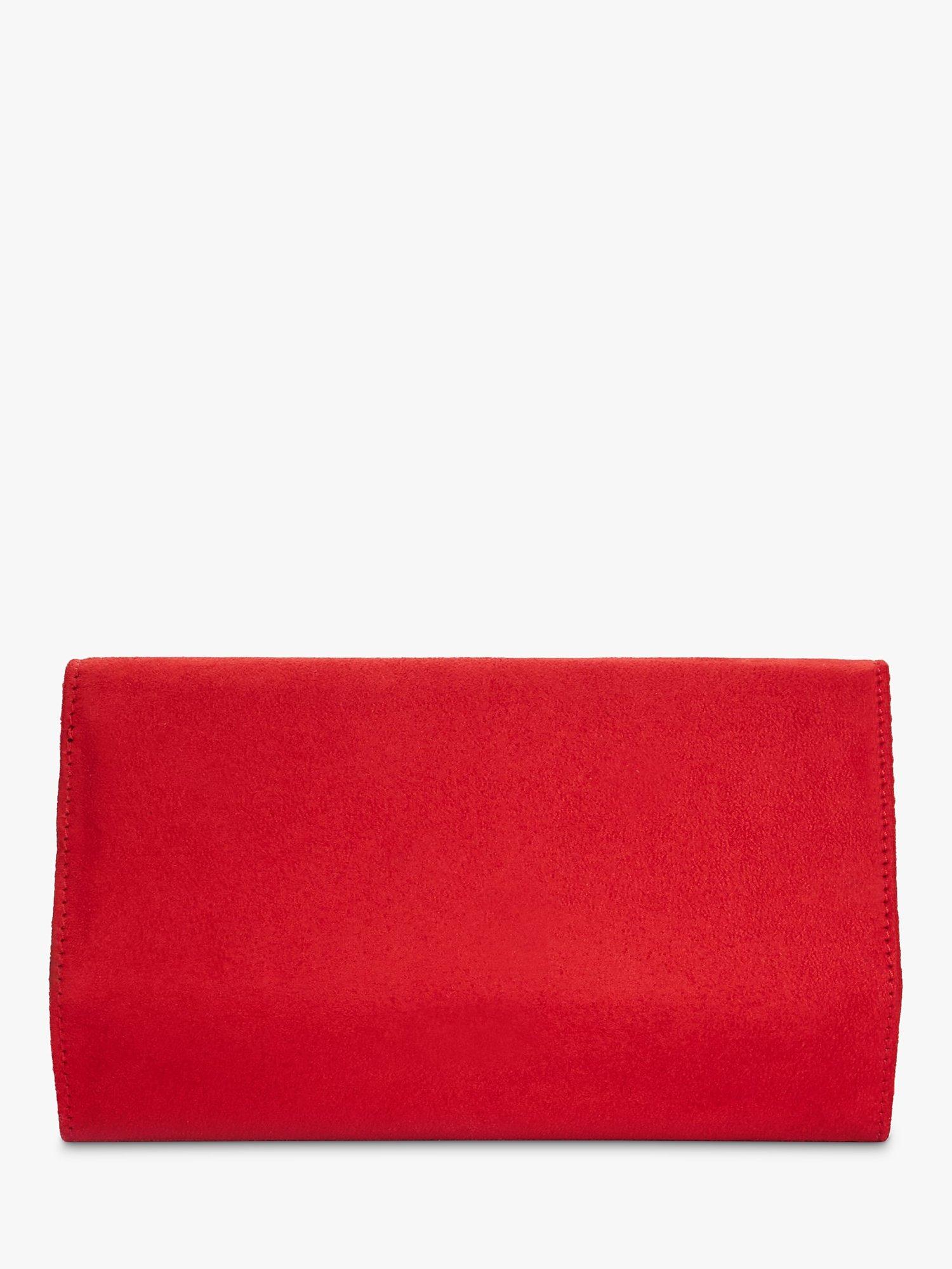 Product image 3 of 4, which shows Dune London Ballads Clutch Bag, Red
