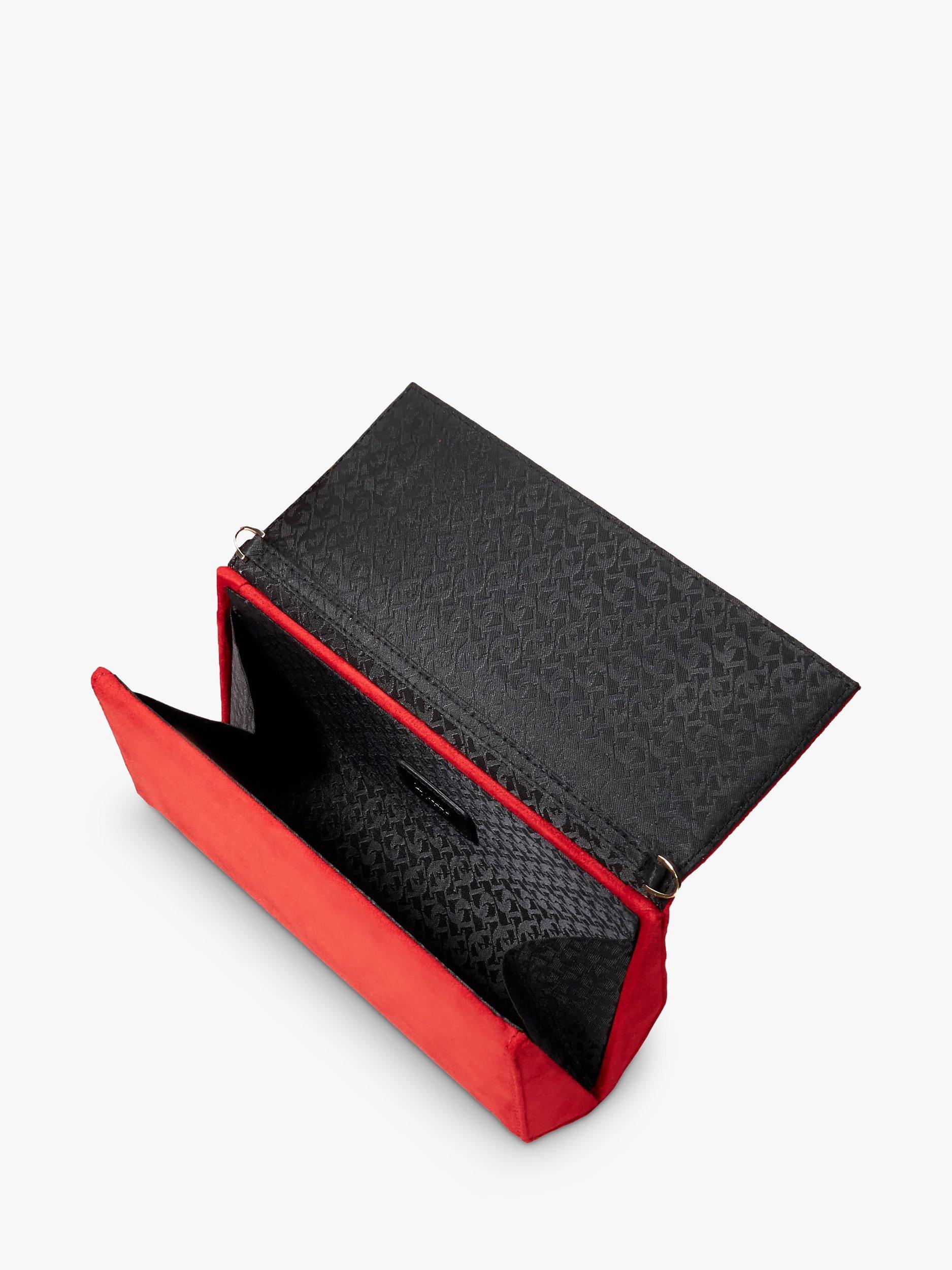 Product image 2 of 4, which shows Dune London Ballads Clutch Bag, Red
