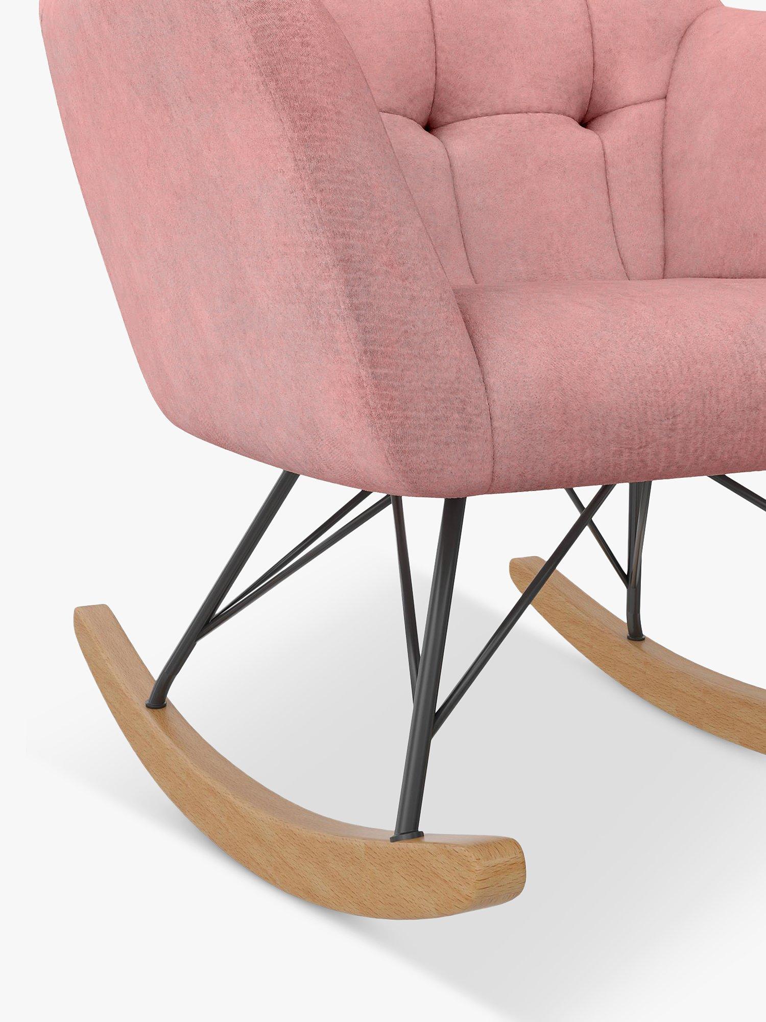 Little Seeds Raven Upholstered Nursery Rocking Chair Pink