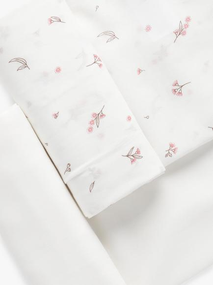 Purebaby Essentials Organic Cotton Muslin Wrap Set, Pack of 2, Vanilla Blossom - view 2, Vanilla Blossom