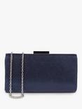 Paradox London Doria Shimmer Clutch Bag, Navy