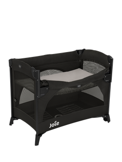 Joie Baby Kubbie Sleep Bedside Travel Cot, Shale - view 2, Shale