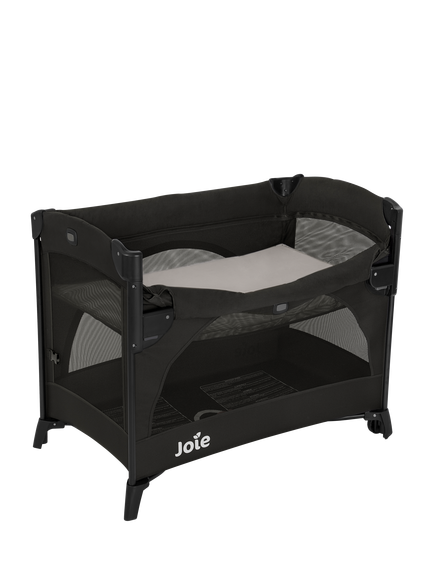 Joie Baby Kubbie Sleep Bedside Travel Cot, Shale - view 2, Shale