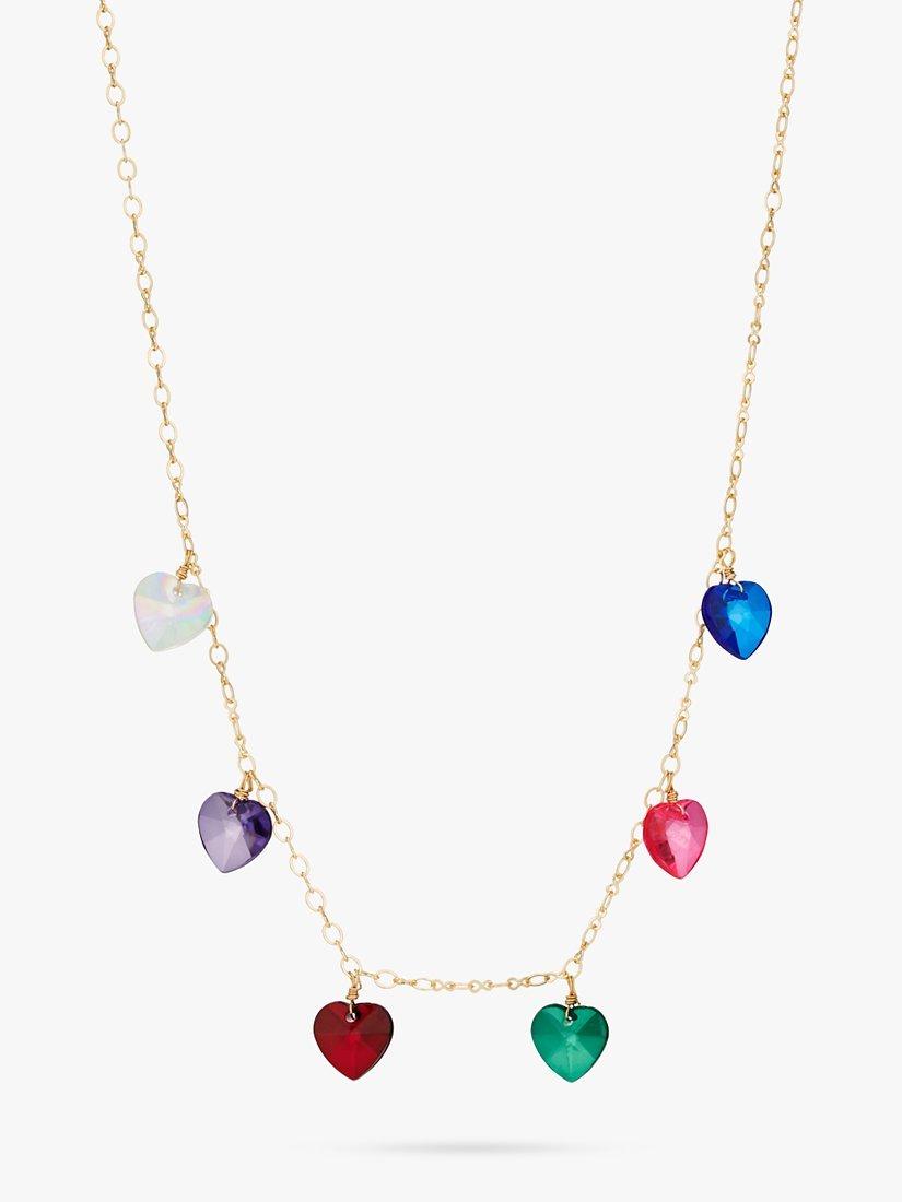 Stych Kids' Heart Chain Neclace, Gold/Multi