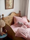 Piglet in Bed Kids Gingham Cotton Fitted Baby Sheet