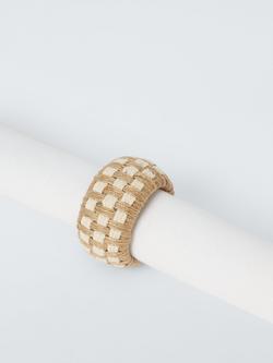 John Lewis Jute Woven Stitch Napkin Rings, Set of 4, Natural - view 2, 