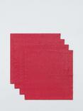 John Lewis Sparkle Cotton Blend Napkins, Set of 4, Red