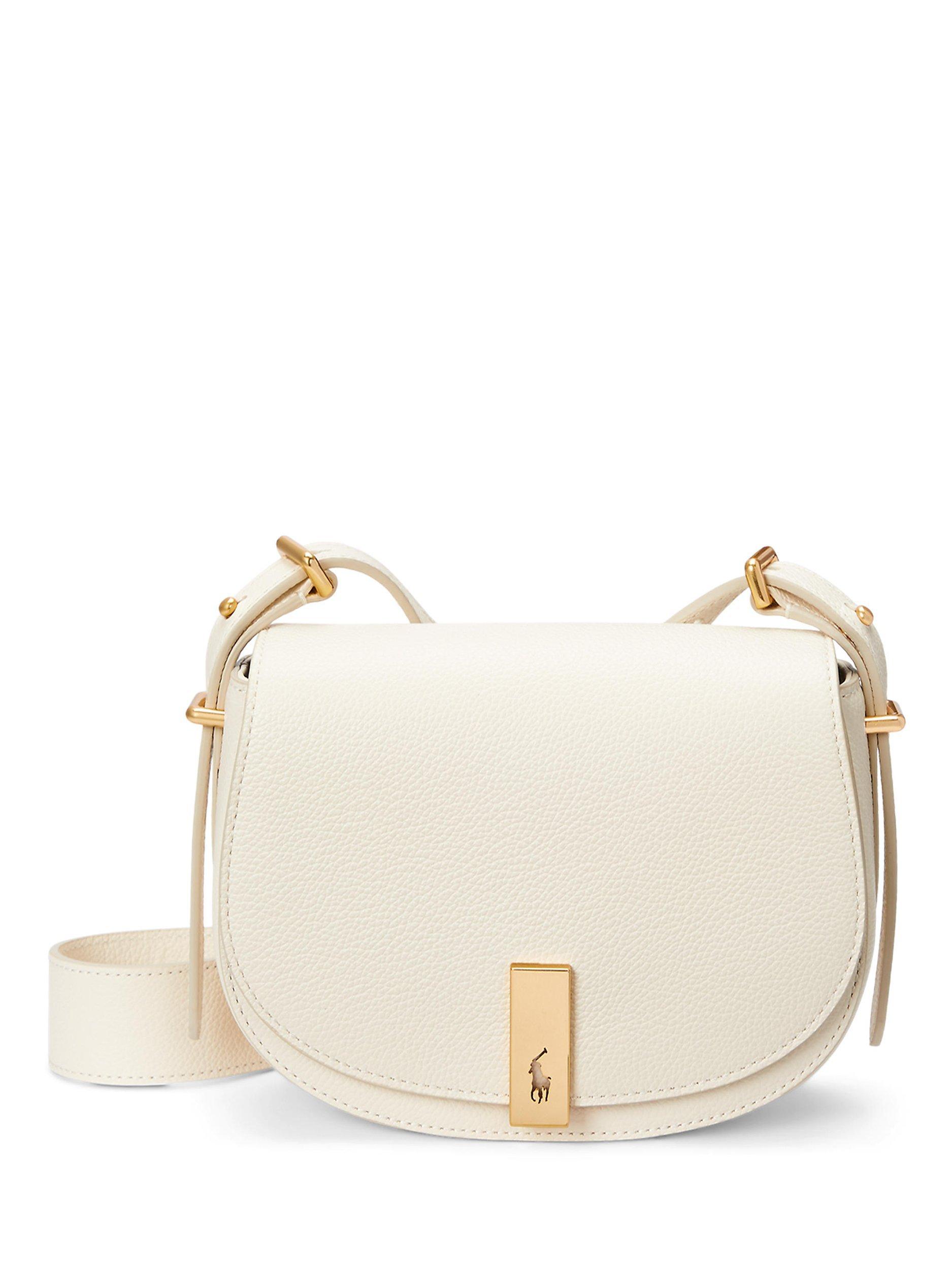 Polo Ralph Lauren ID Leather Cross Body Bag, Ivory