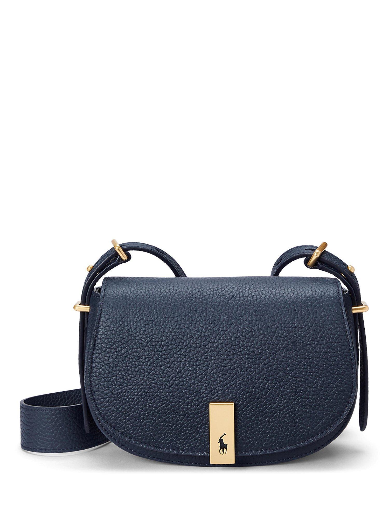 Polo Ralph Lauren ID Leather Cross Body Bag, Marine Navy