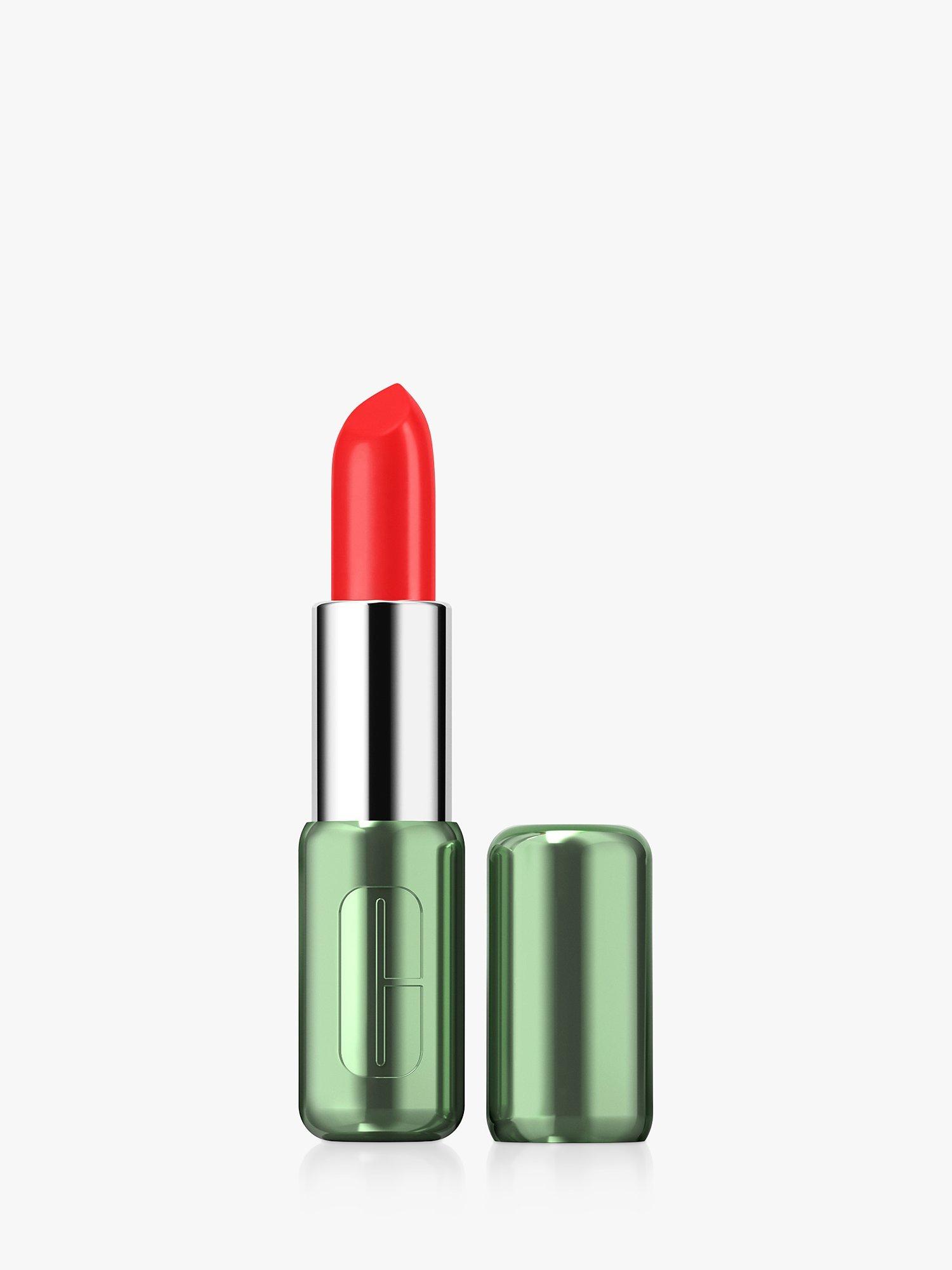 Product image 1 of 5, which shows Clinique Pop Longwear Lipstick, Satin, Poppy Pop