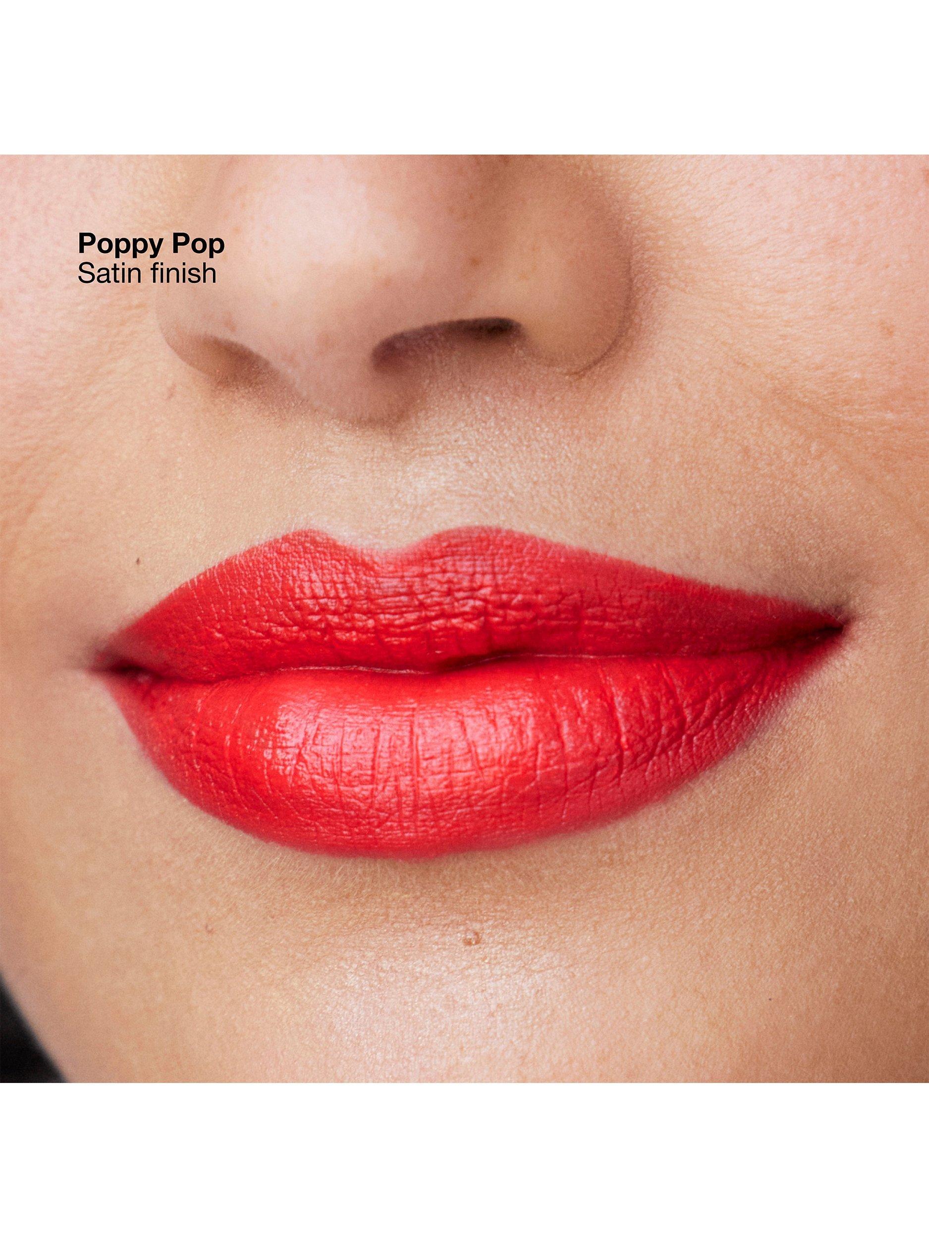 Product image 3 of 5, which shows Clinique Pop Longwear Lipstick, Satin, Poppy Pop