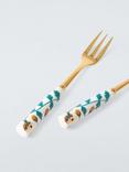 John Lewis Ulla Floral Pastry Forks, Set of 4, Gold