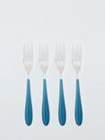 John Lewis Studio Table Forks, Set of 4, Blue