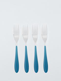 John Lewis Studio Table Forks, Set of 4, Blue, Blue