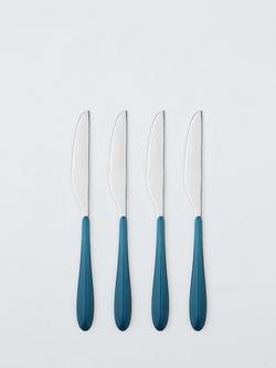 John Lewis Studio Table Knives, Set of 4, Blue, Blue