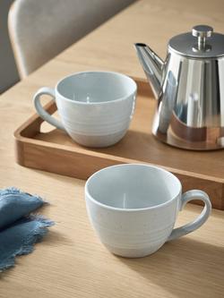 John Lewis Granite Speckle Glaze Stoneware Mug, Set of 2, 420ml, Grey - view 2, 