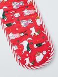 John Lewis Christmas Dogs Double Oven Glove, Red/Multi