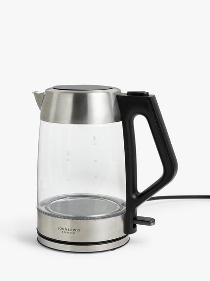 John Lewis Glass Electric Kettle, 1.7L, Glass