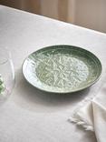 John Lewis Star Debossed Stoneware Side Plate, 20cm, Green