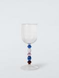 John Lewis Beaded Stem Wine Glass, Set of 2, 160ml, Blue