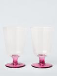 John Lewis Faceted Wine Glass, Set of 2, 260ml, Pink