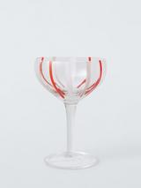 John Lewis Candy Stripe Cocktail Glass Tumbler, 160ml, Pink
