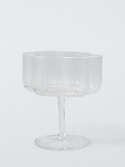 John Lewis Flower Coupe Cocktail Glass, 260ml, Clear, 