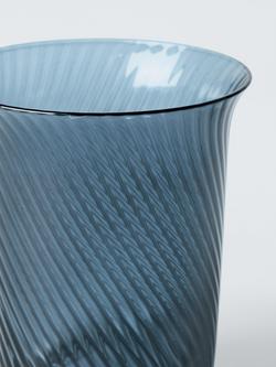 John Lewis Ribbed Glass Tumbler, 225ml - view 2, Blue