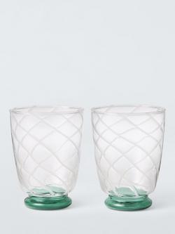 John Lewis X Collagerie Glass Tumbler, Set of 2, 105ml, Green, Green