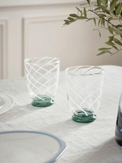 John Lewis X Collagerie Glass Tumbler, Set of 2, 105ml, Green - view 2, Green