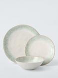 John Lewis Cove Stoneware Dinnerware, 12 Piece, Pale Green