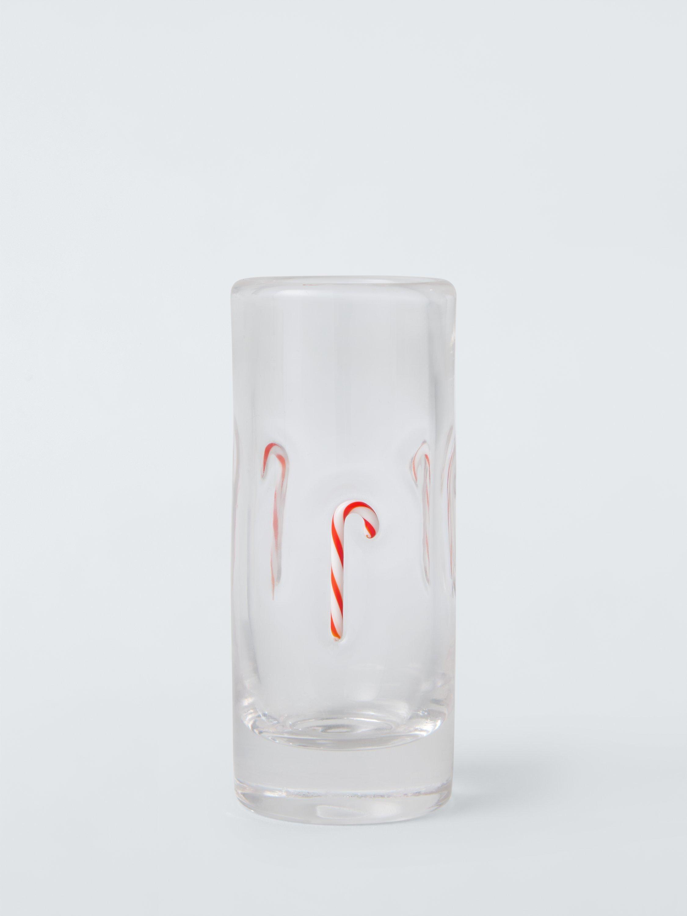John Lewis Candy Cane Shot Glass, 60ml, Clear