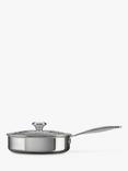 Le Creuset 3-Ply Stainless Steel Sauté Pan with Lid, 24cm