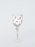 John Lewis Etched Star Wine Glass, 180ml, Gold/Clear