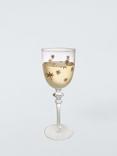 John Lewis Etched Star Wine Glass, 180ml, Gold/Clear