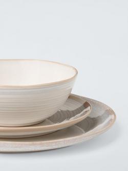 John Lewis Skye Stoneware Reactive Glaze Dinnerware Set, 12 Piece, Off White - view 2, 